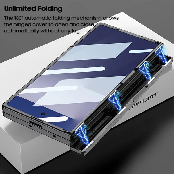 Galaxy Z Fold - Transparent Electroplated Case With Kickstand