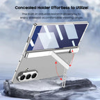 Galaxy Z Fold - Transparent Electroplated Case With Kickstand