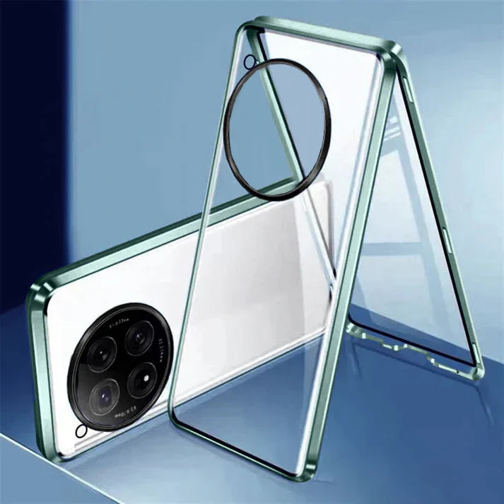 OnePlus Series - 360° (Front+Back) Metal Body Protection Glass Case