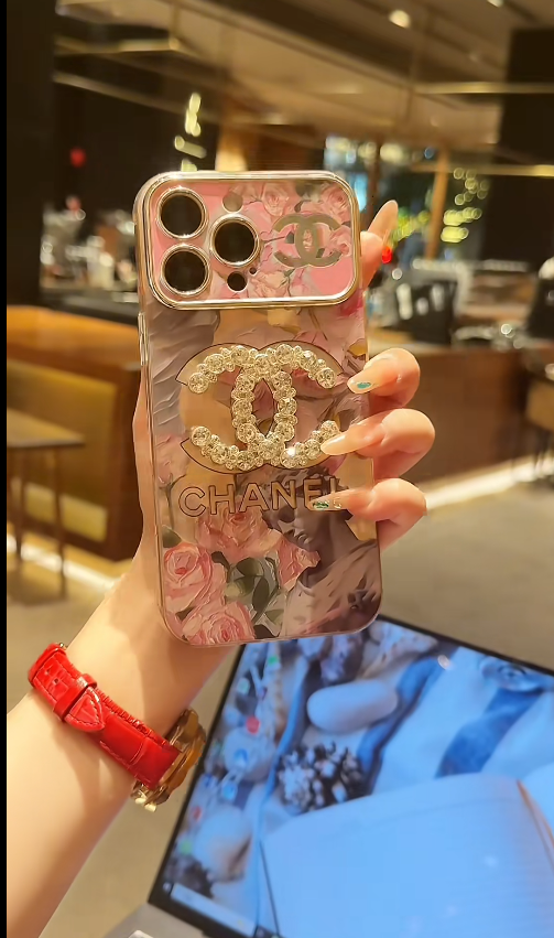 iPhone – Luxury Floral Crystal Case