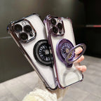 iPhone - Gyro Magnetic Stand Transparent Phone Case