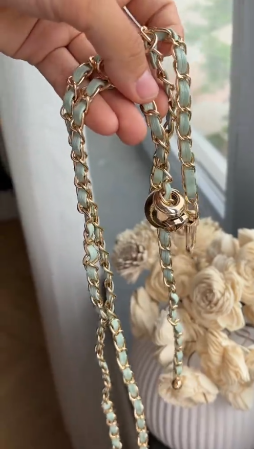 iPhone - Luxury Quilted Crossbody Wallet Case with Chain Strap