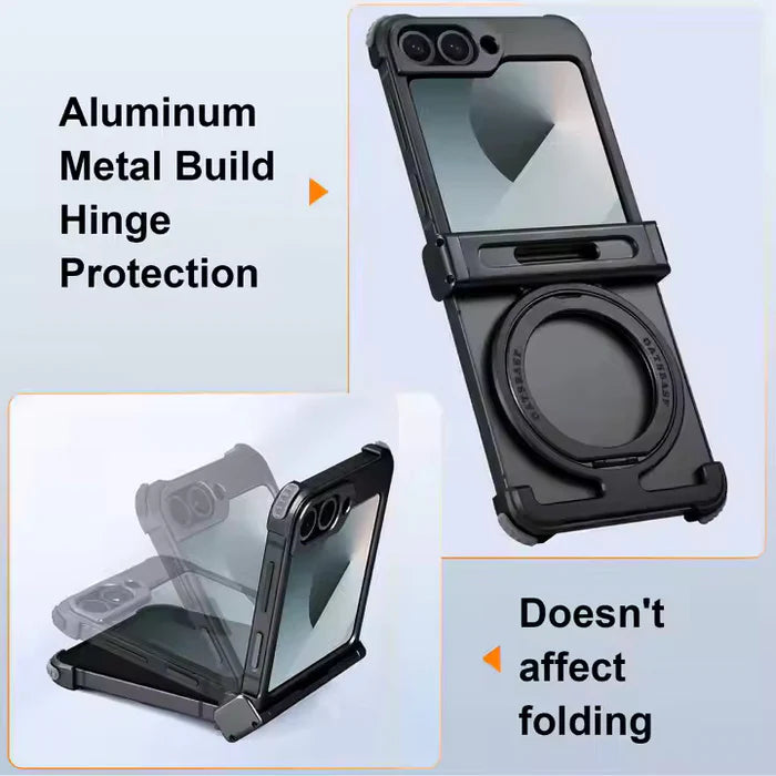 Galaxy Flip - Metal Case With Hinge Protection