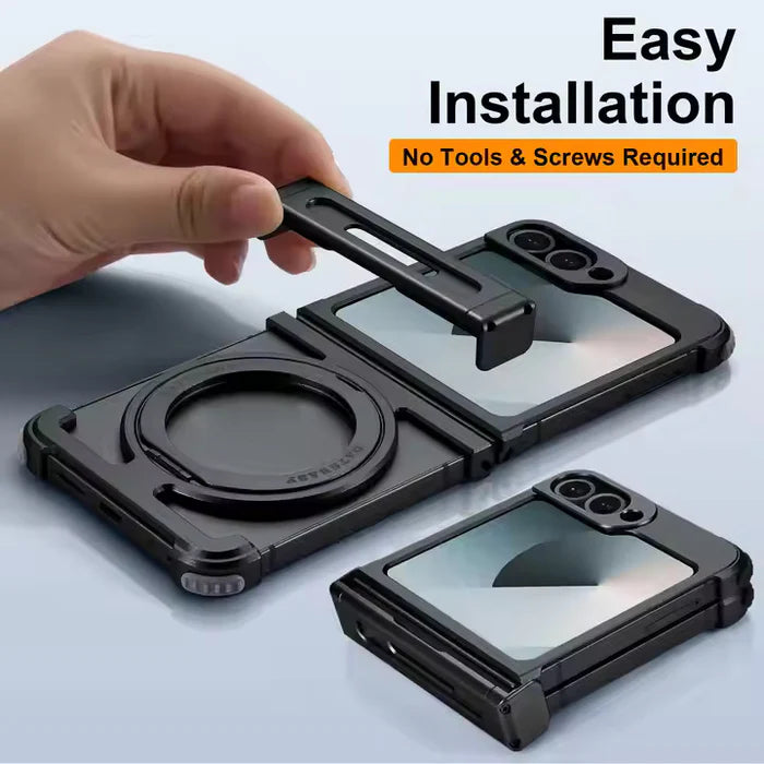Galaxy Flip - Metal Case With Hinge Protection