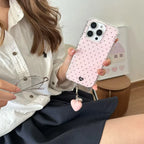 iPhone - Polka Dot Soft Case with Beaded Charm