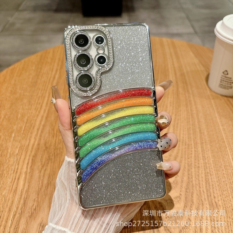 Galaxy S Series - Rainbow Glitter Quicksand Case