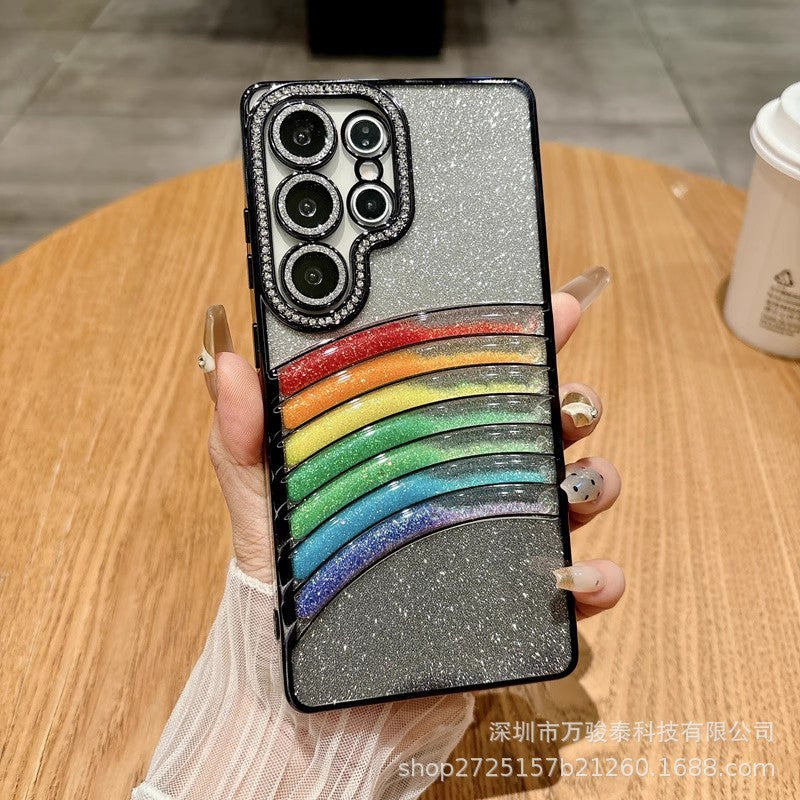 Galaxy S Series - Rainbow Glitter Quicksand Case