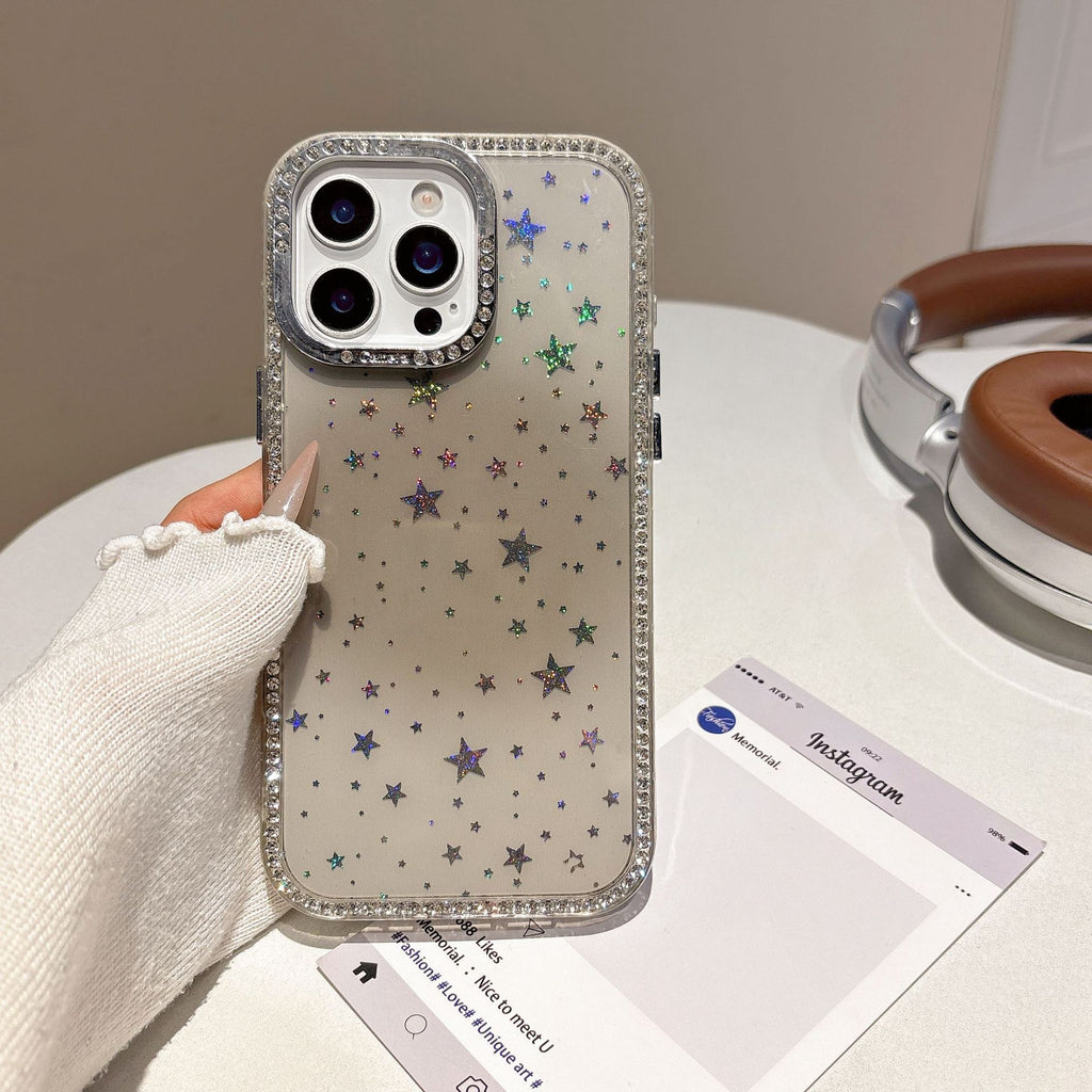 iPhone - Laser Star Case With Diamonds