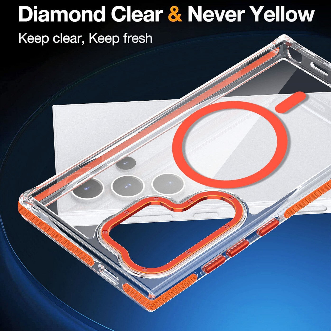 Galaxy S Series - Transparent Shockproof Magnetic Case