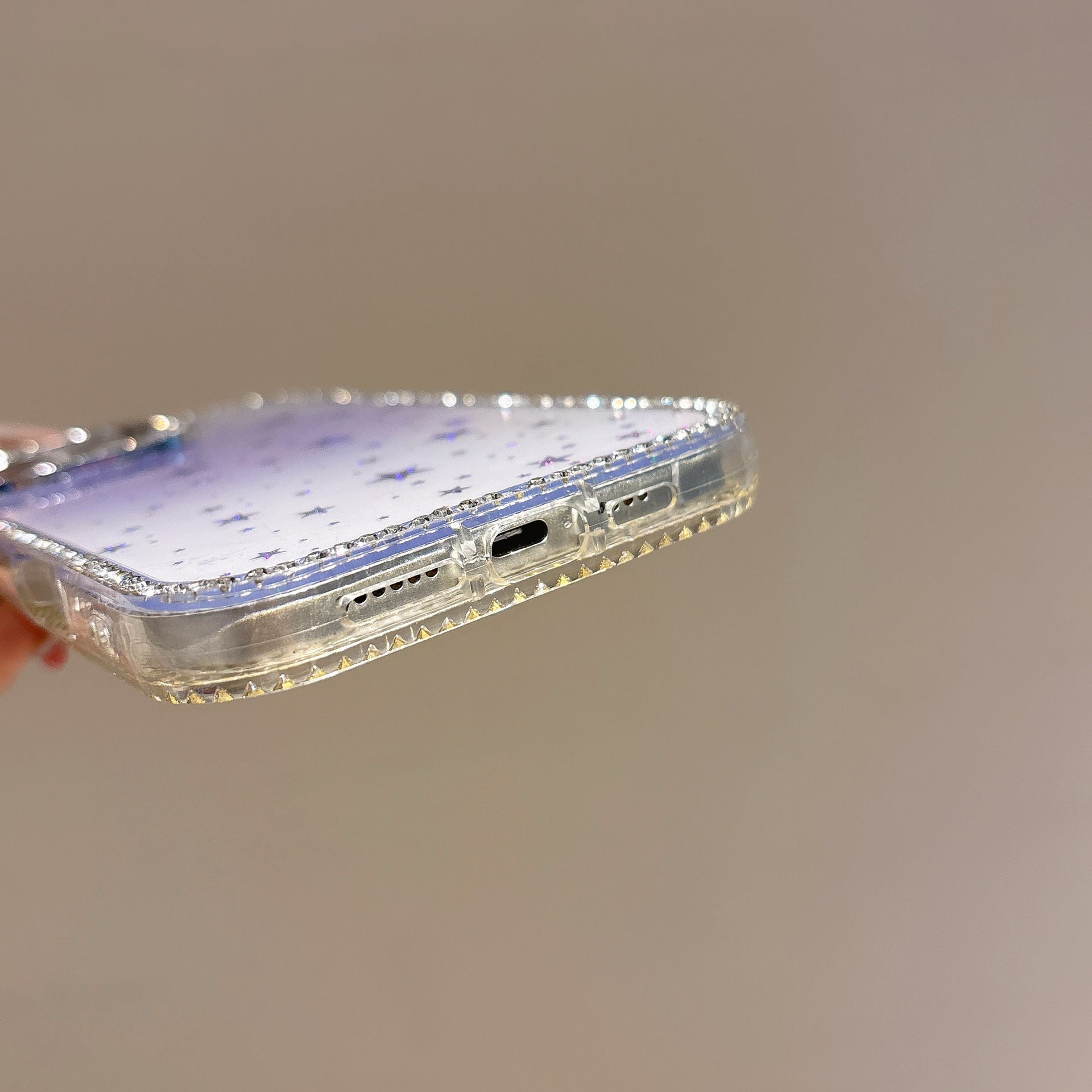 iPhone - Laser Star Case With Diamonds