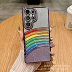 Galaxy S Series - Rainbow Glitter Quicksand Case