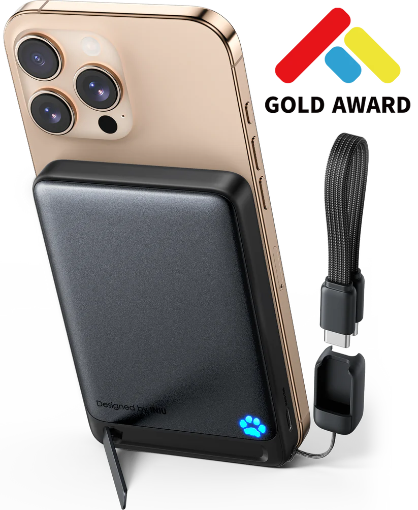 10,000 mAh Ultra Thin MagSafe Wireless Power Bank