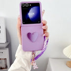 Galaxy Z Flip Series – 3D Heart Gradient Case With Lanyard