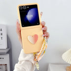 Galaxy Z Flip Series – 3D Heart Gradient Case With Lanyard