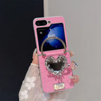 Galaxy Z Flip Series – Heart Mirror Ring Case