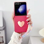 Galaxy Z Flip Series – 3D Heart Gradient Case With Lanyard