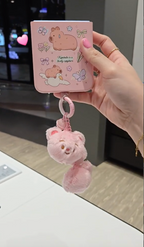 Galaxy Flip - Capybara Cartoon Case with Plush Keychain