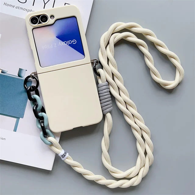 Galaxy Z Flip Series – Silicone Case With Shoulder Strap