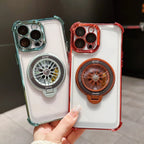 iPhone - Gyro Magnetic Stand Transparent Phone Case