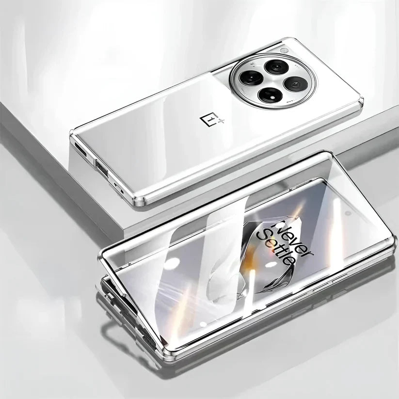 OnePlus Series - 360° (Front+Back) Metal Body Protection Glass Case