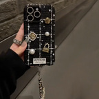 iPhone - Luxury Tweed Case with Pearl Bracelet